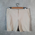 Vintage Izod Golf Chino Shorts Jorts Cargo Womens W34 Brown Baggy Cotton A4416