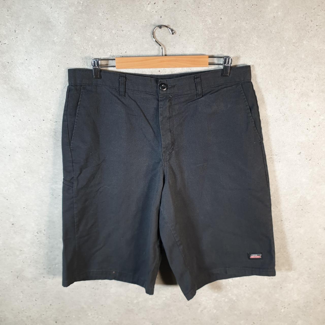 Vintage Dickies Baggy Chino Shorts Jorts Cargo Mens W36 Black Relaxed Fit