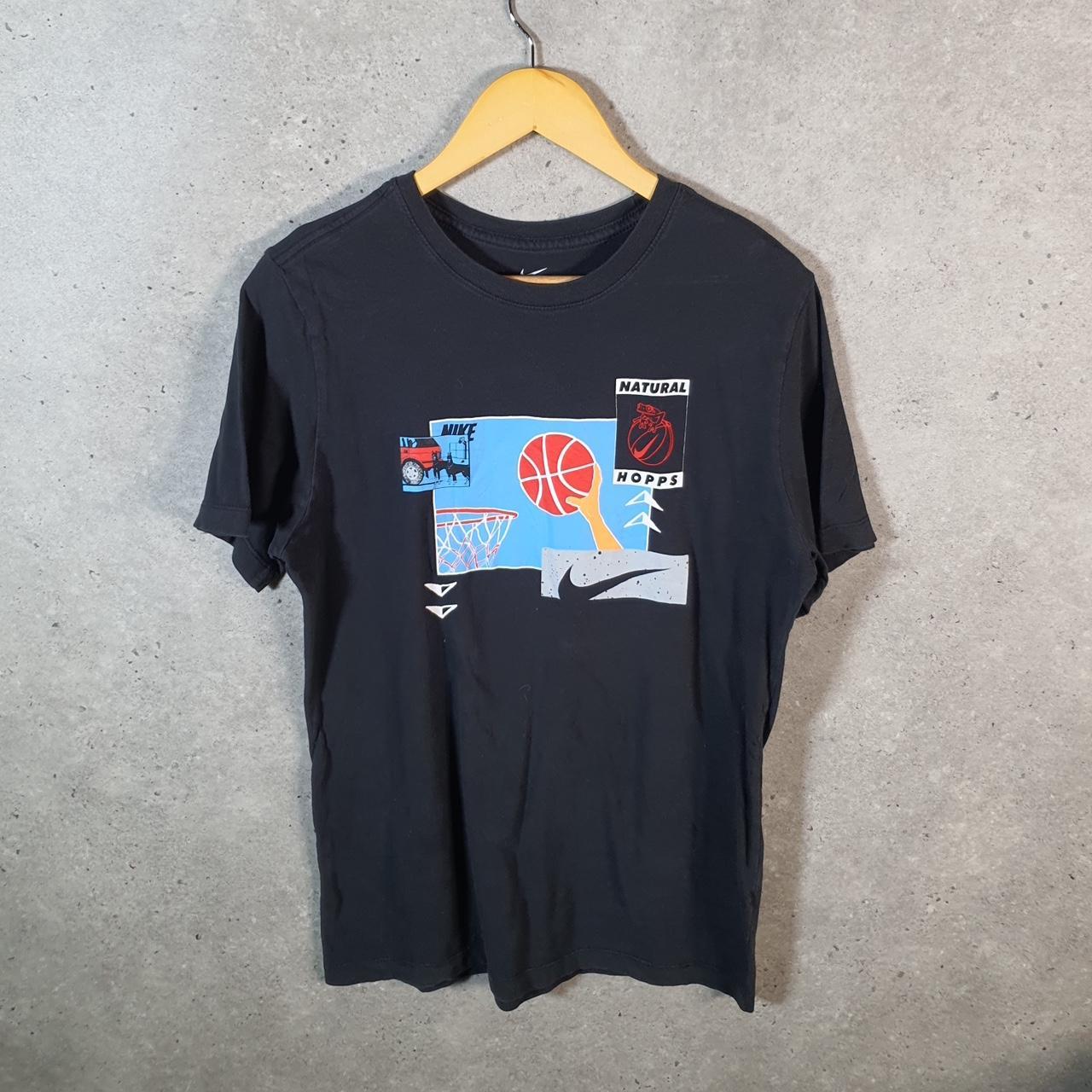 Vintage Nike Basketball Hoops T Shirt Men’s Medium Black Logo Swoosh Athletic