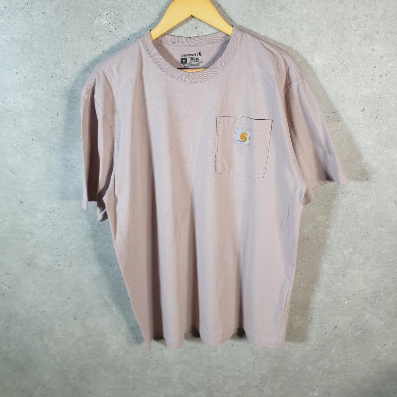 Vintage Carhartt Pocket T Shirt Men’s Medium Pink Workwear Chore Utility Loose Fit C9332