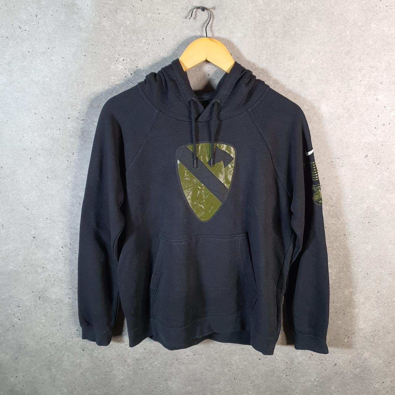 Vintage Nike Sports USA Hoodie Womens Medium Black Swoosh Y2K Pullover
