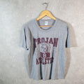Vintage Russell Athletic Trojan Athletics USA Single Stitch T Shirt Men’s Large Grey