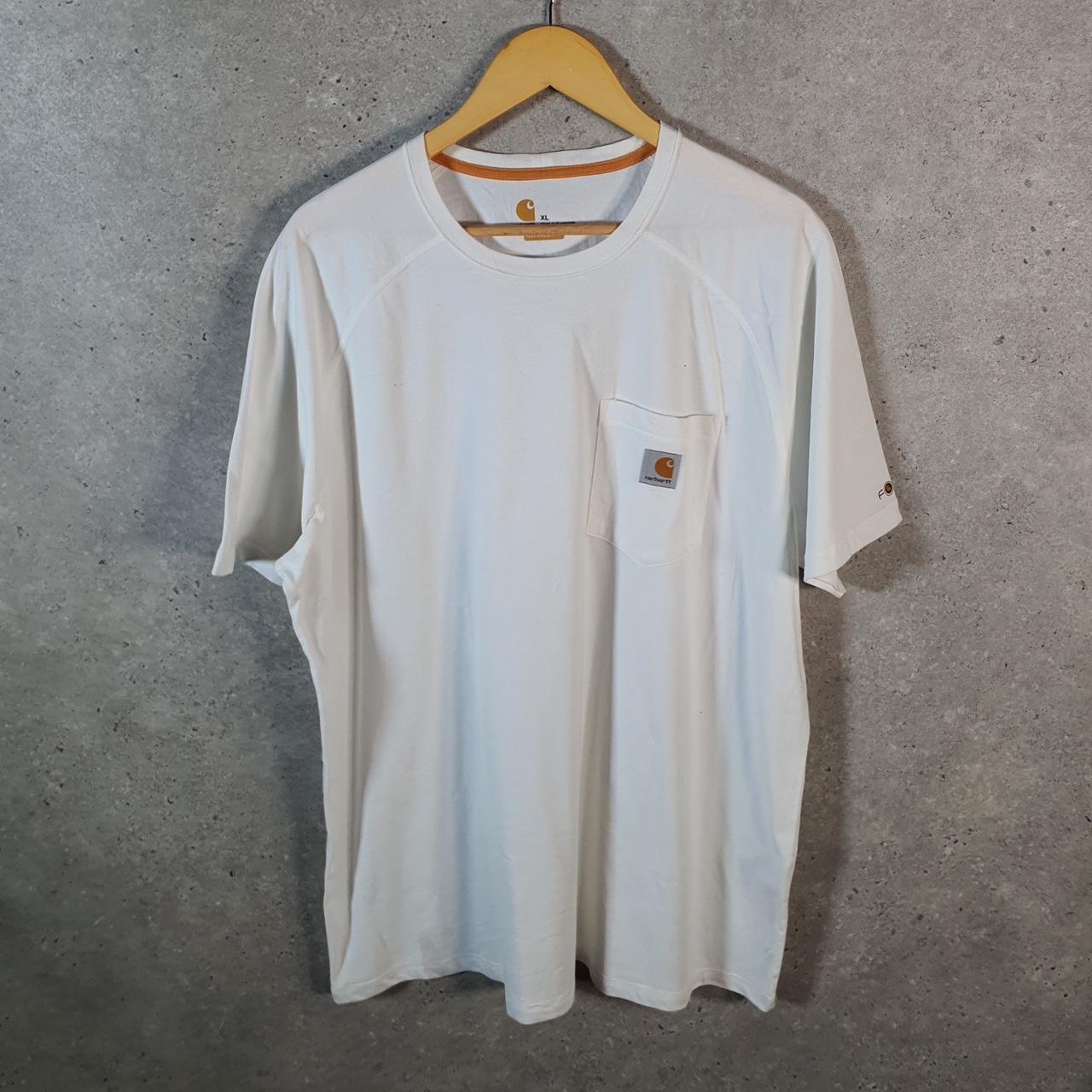 Vintage Carhartt Pocket T Shirt Men’s XL White Workwear Chore Utility Relaxed Fit C9279