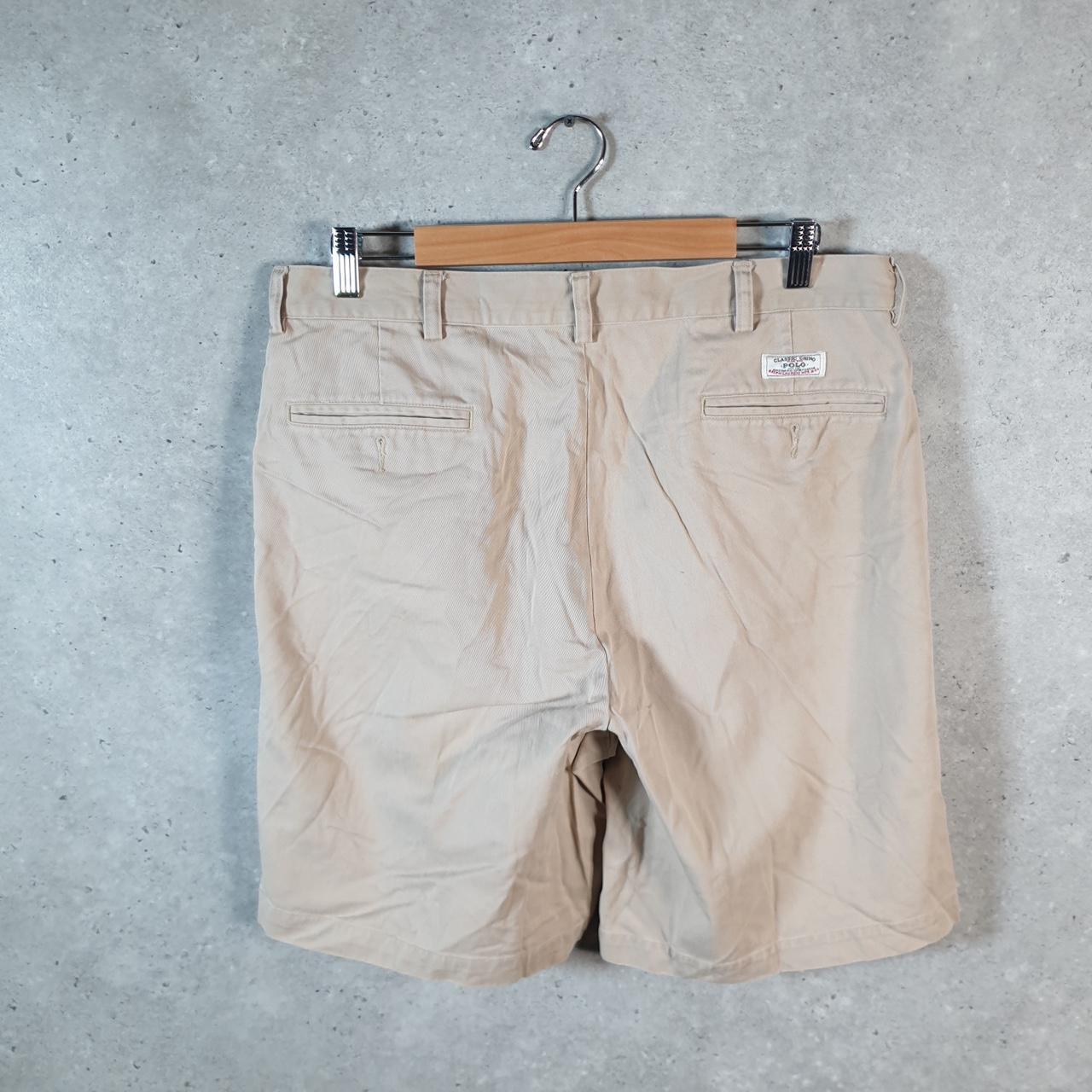 Vintage Ralph Lauren Polo Shorts Jorts Chino Cargo Men’s W35 Brown Baggy Cotton A4255