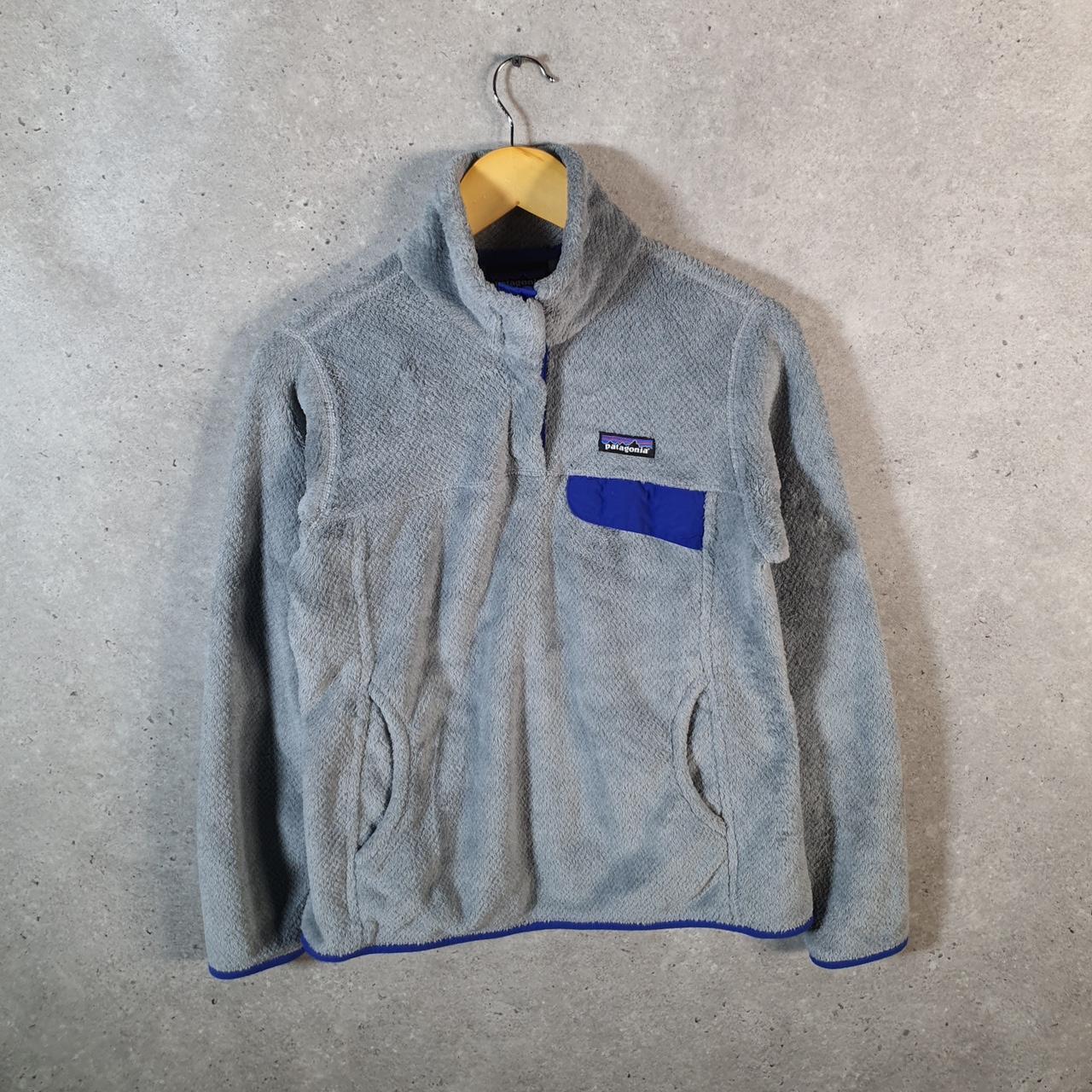 Vintage Patagonia Re Tool Half T-Snap Fleece Pullover Sweatshirt Womens Medium Grey