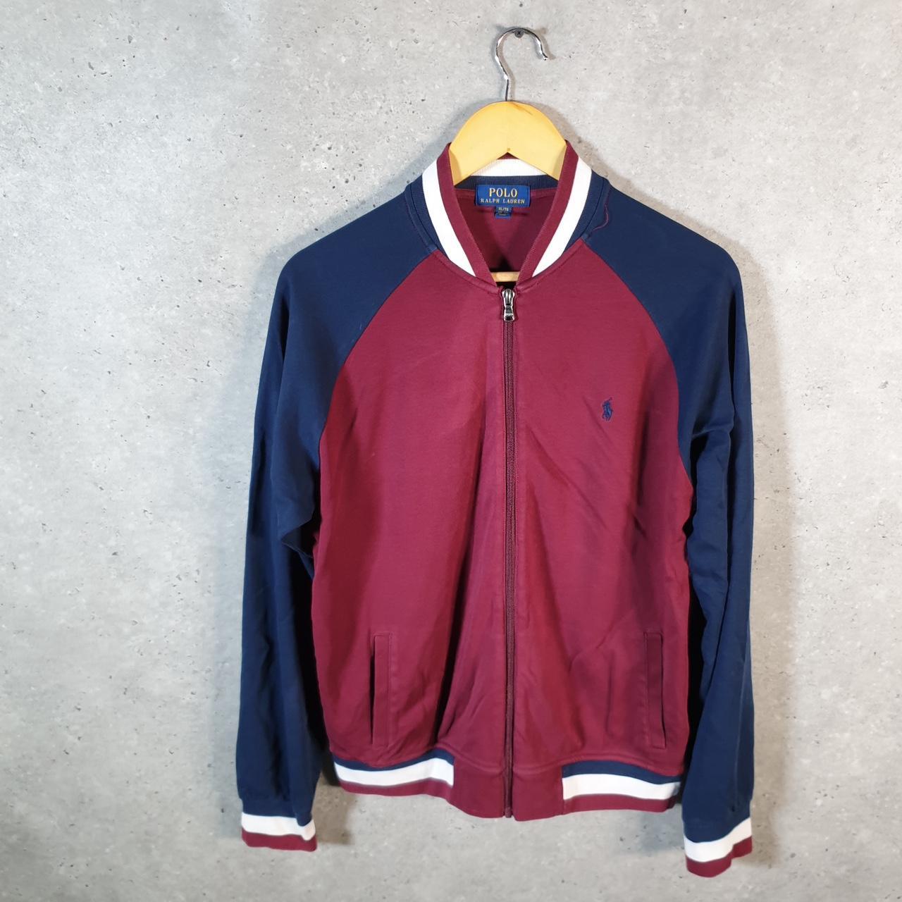 Vintage Ralph Lauren Polo Sweatshirt Womens XL Burgundy Full Zip Pony