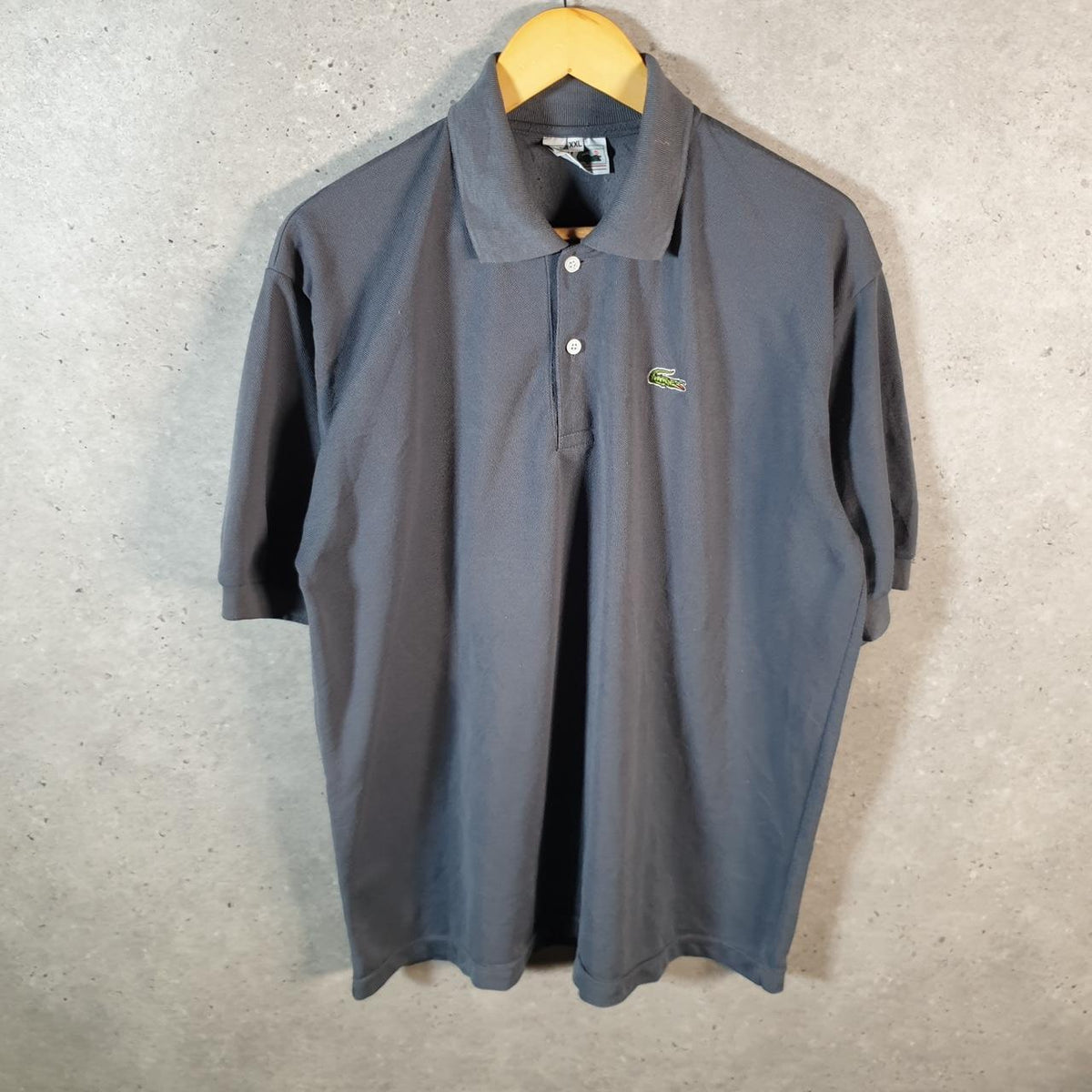 Vintage 90s Chemise Lacoste Polo Shirt Men’s Medium Grey Classic Fit Embroidered Logo
