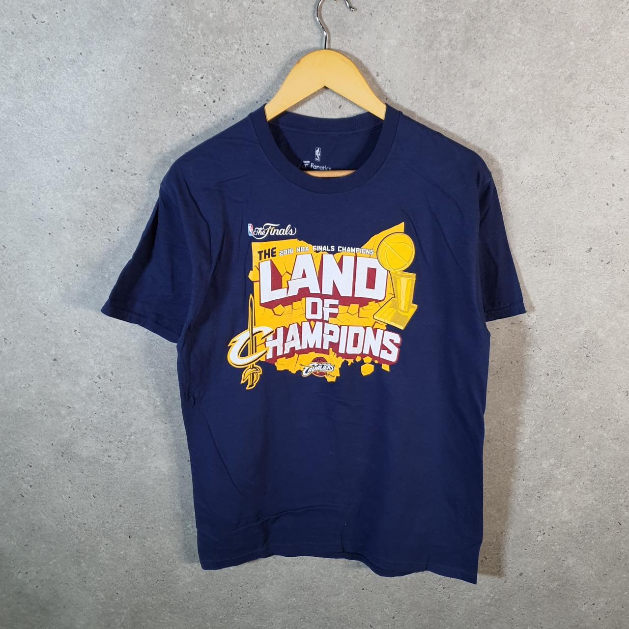 Vintage NBA 2016 Cleveland Cavaliers T Shirt Men’s Medium Navy Blue Logo Athletic