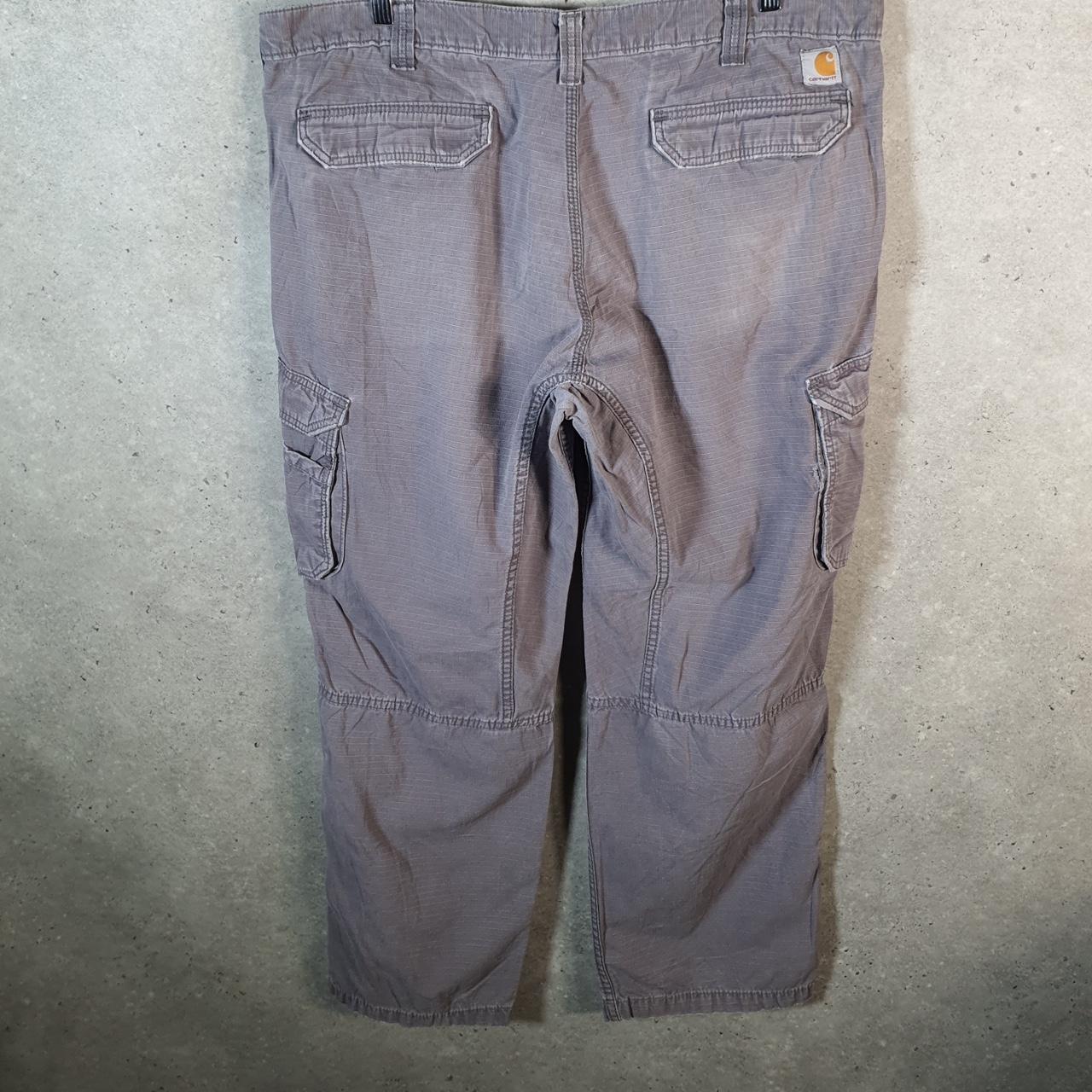 Vintage Carhartt Carpenter Trousers Mens W42 L32 Grey Relaxed Fit Workwear