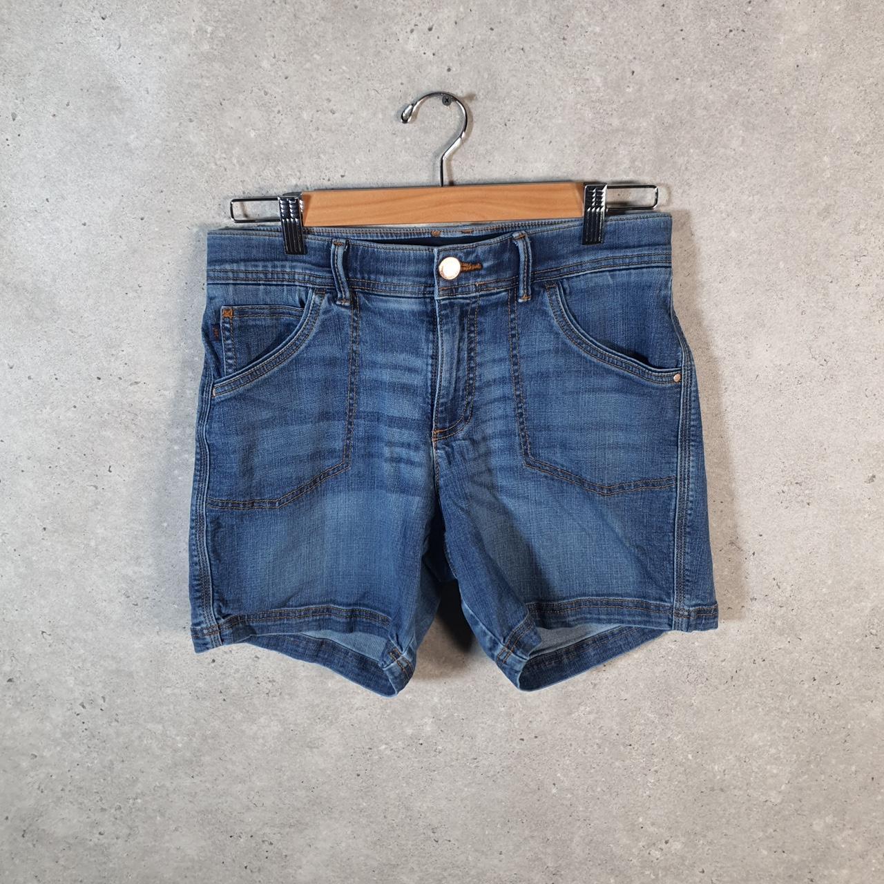 Vintage Lee Baggy Shorts Jorts Cargo Womens W30 Blue Denim Relaxed Cargo