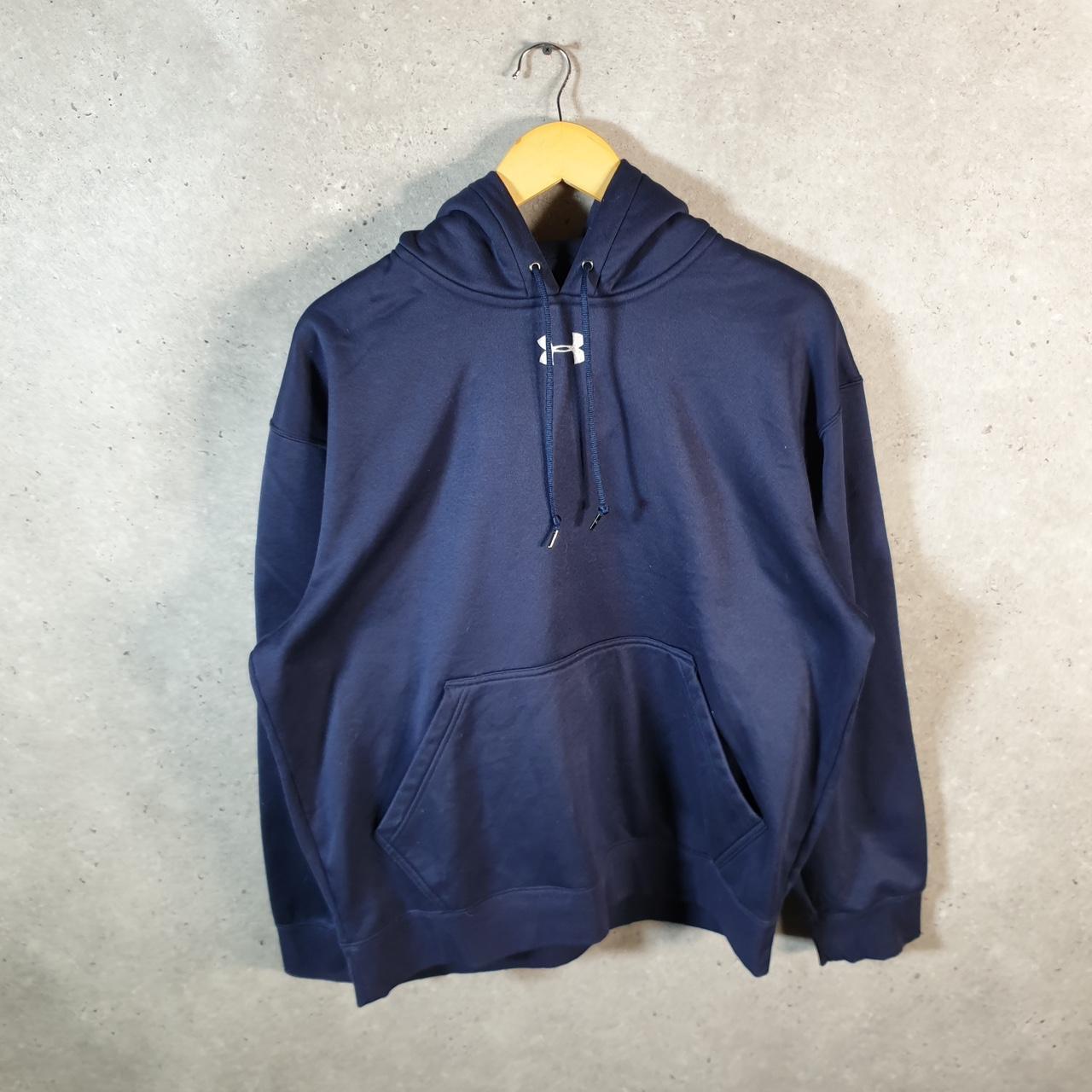 Vintage Under Armour Windbreaker Track Jacket Womens Large Navy Blue USA Pullover