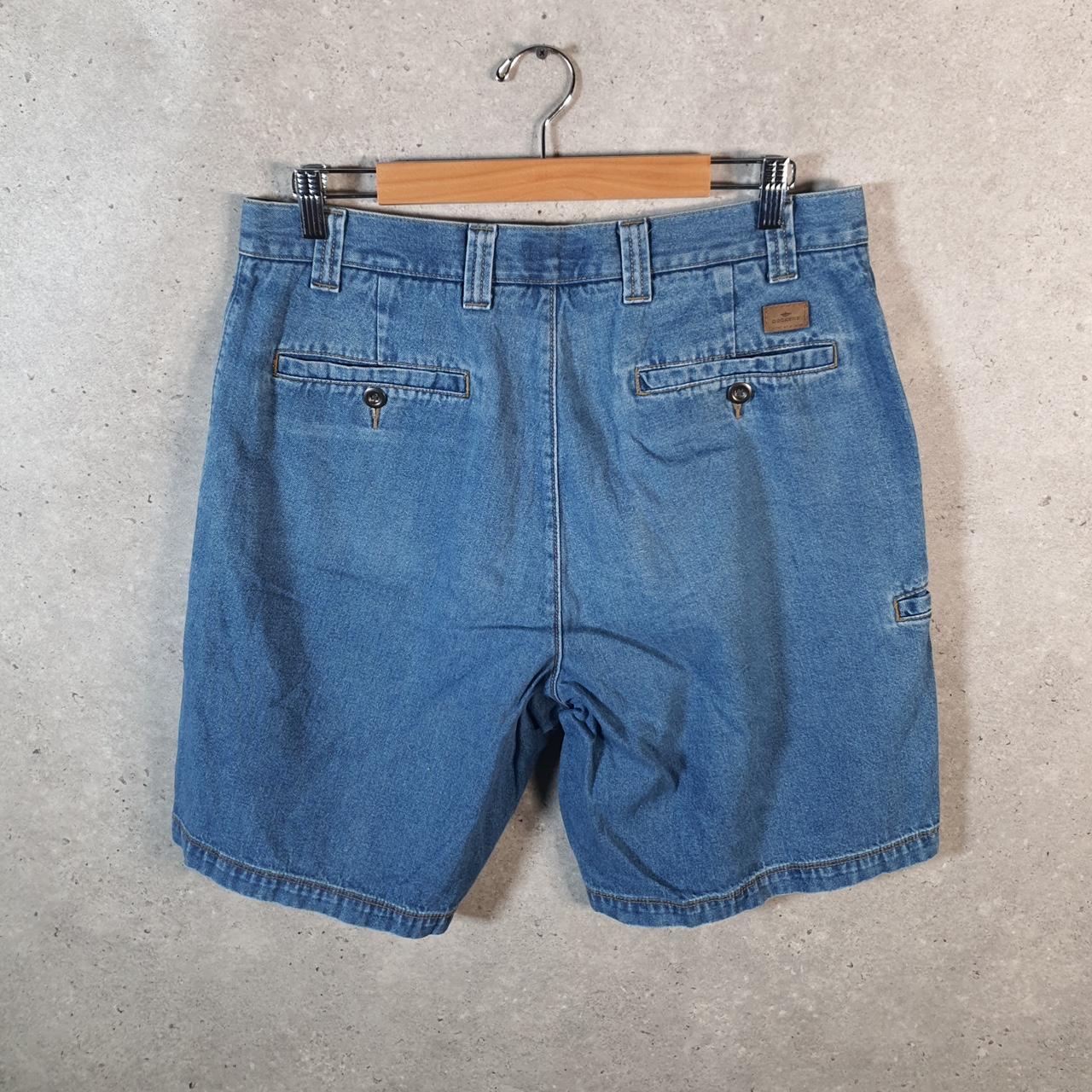 Vintage Dockers Denim Shorts Jorts Cargo Men’s W34 Blue Baggy Cotton