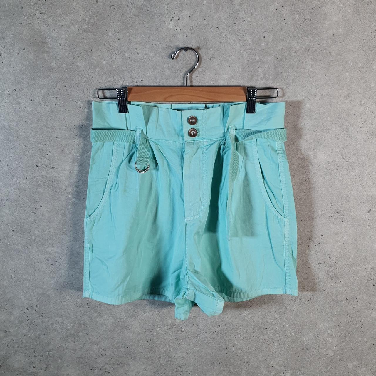 Vintage Guess Chino Shorts Jorts Cargo Womens W28 Blue Baggy Cotton A4399