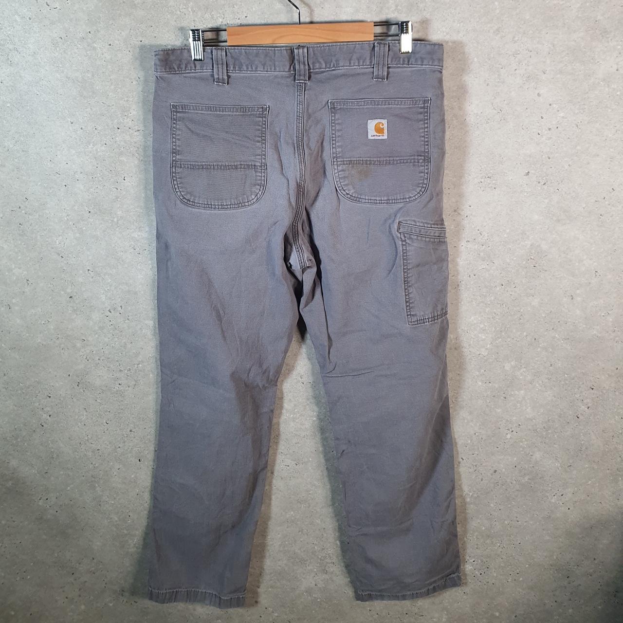 Vintage Carhartt Carpenter Trousers Mens W36 L32 Grey Relaxed Fit Workwear USA
