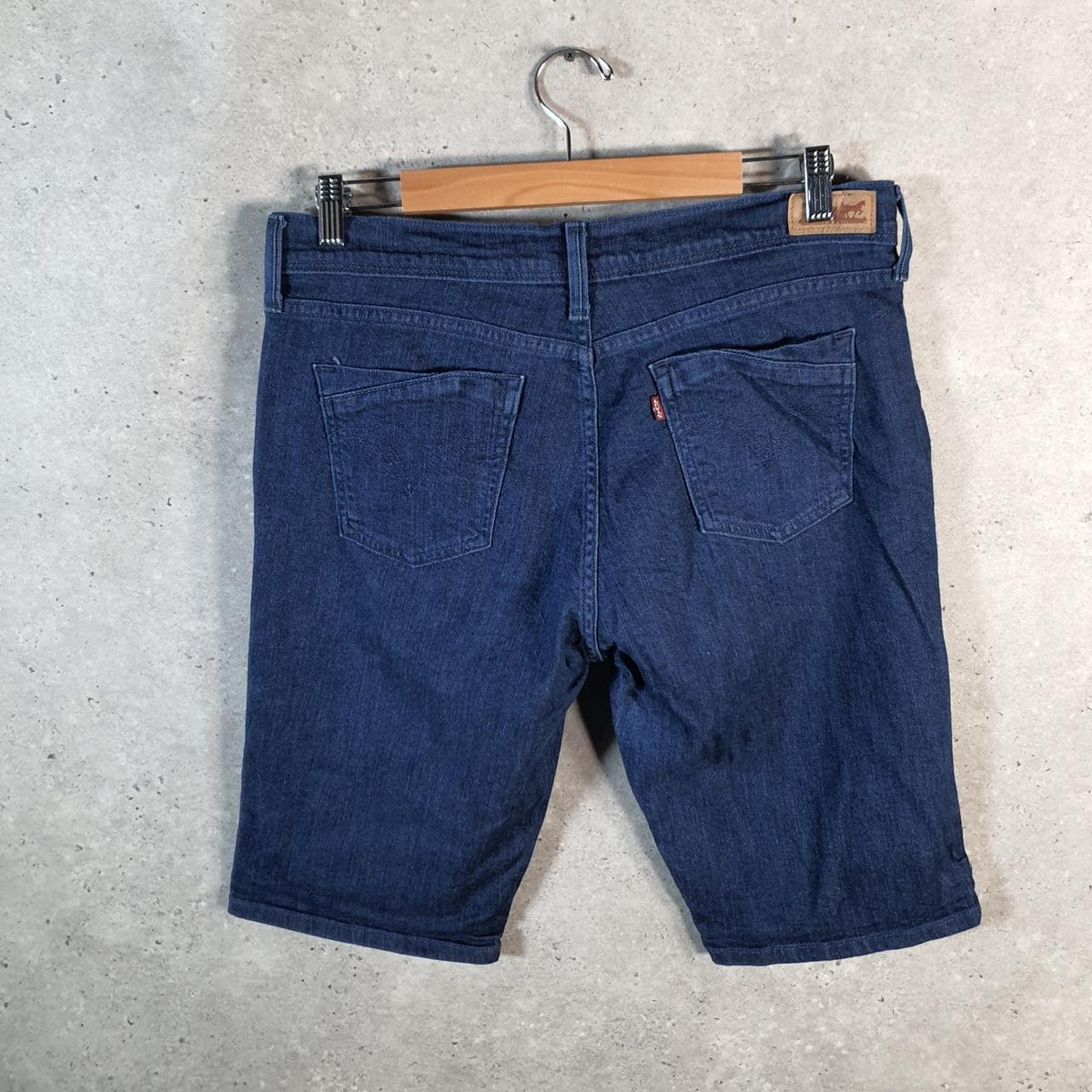 Vintage Levi’s Baggy Shorts Jorts Cargo Womens W31 Blue Relaxed Denim A5073