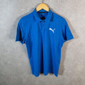 Vintage Puma Polo Shirt Men’s Small Blue Regular Fit Casual Embroidered Logo