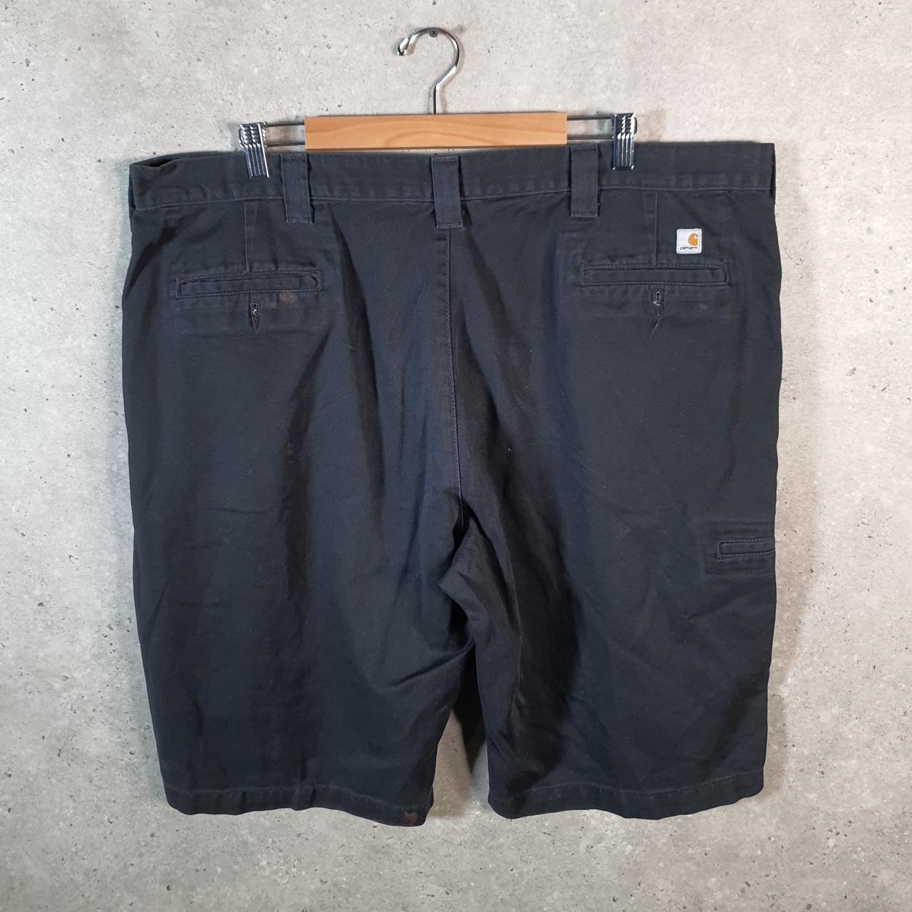 Vintage Carhartt Baggy Carpenter Shorts Jorts Cargo Men’s W46 Black Relaxed Fit Workwear Big Fish Vintage