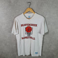 Vintage Discuss Athletics Beavercreek 1991 Basketball 90s USA Single Stitch T Shirt Men’s Large White