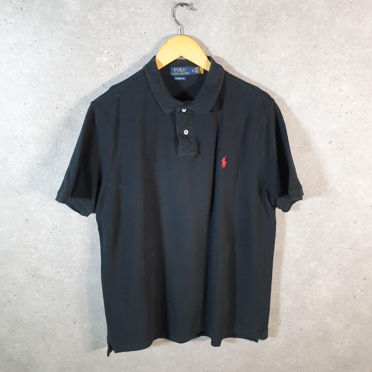 Vintage Ralph Lauren Polo Shirt Men’s XL Black Classic Fit Embroidered Pony