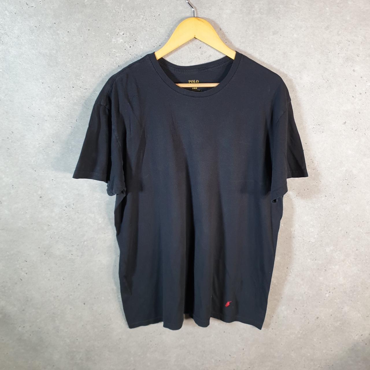 Vintage Ralph Lauren Polo T Shirt Men’s Large Black Embroidered Classic Fit Pony C8605