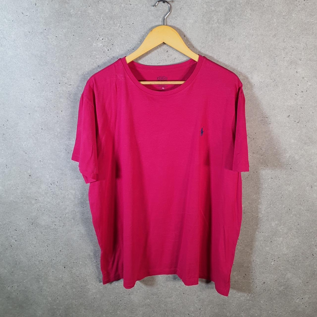 Vintage Ralph Lauren Polo T Shirt Men’s XL Pink Embroidered Pony Classic Fit C9102