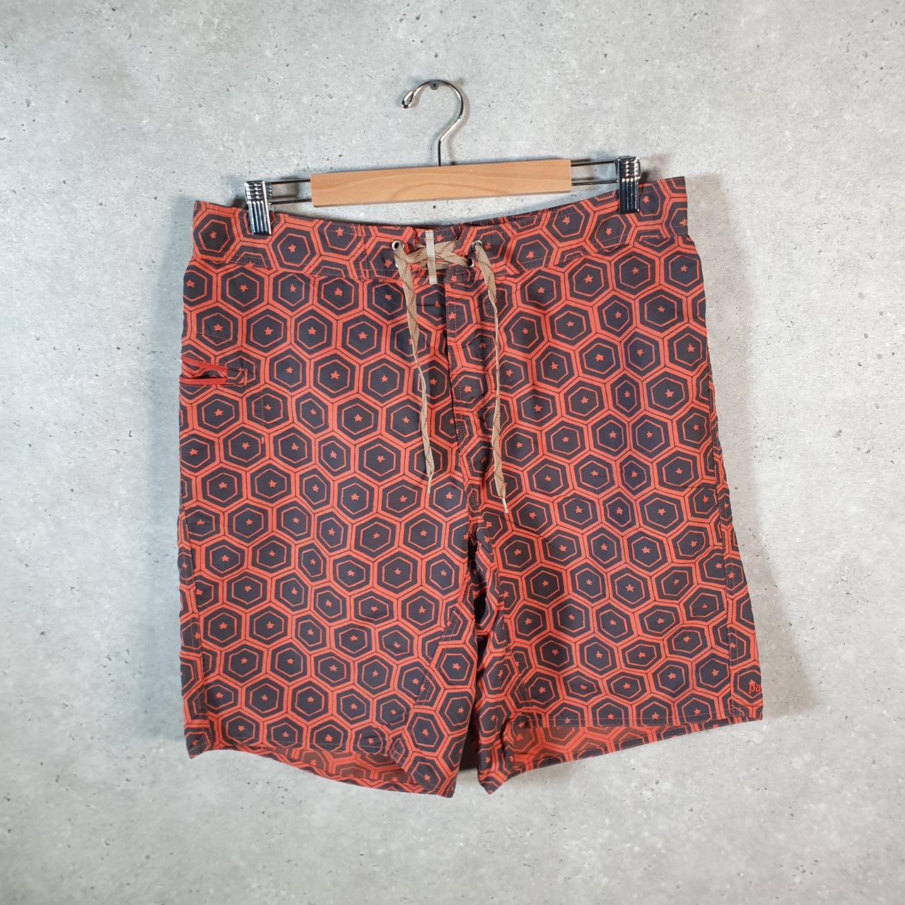 Vintage Patagonia Baggies Shorts Jorts Cargo Mens W34  Orange All Over Print Cotton A4773