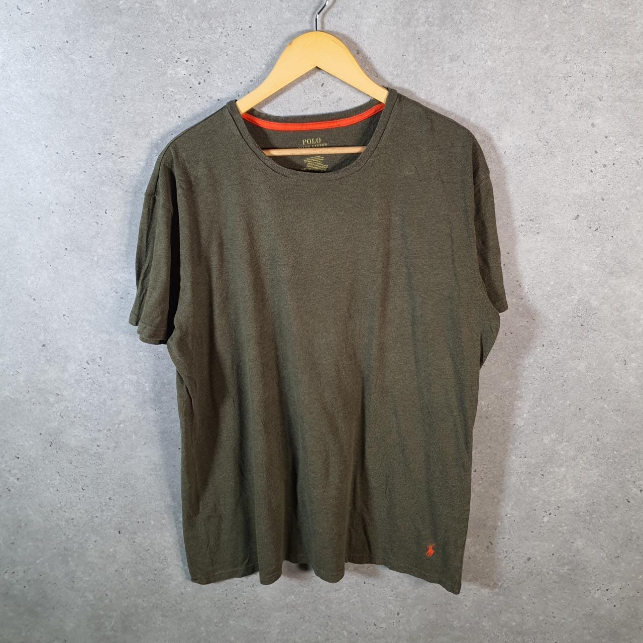 Vintage Ralph Lauren Polo T Shirt Men’s XL Khaki Green Embroidered Pony Classic Fit C9110