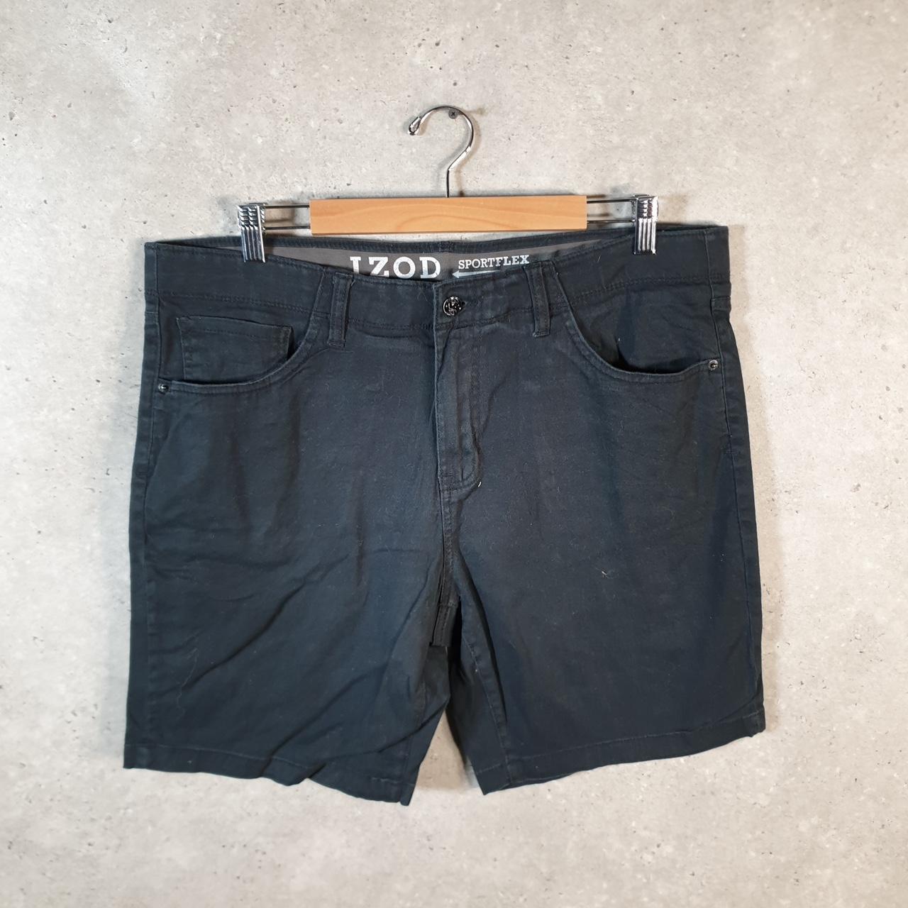 Vintage Izod Golf Chino Shorts Jorts Cargo Men’s W38 Black Baggy Cotton