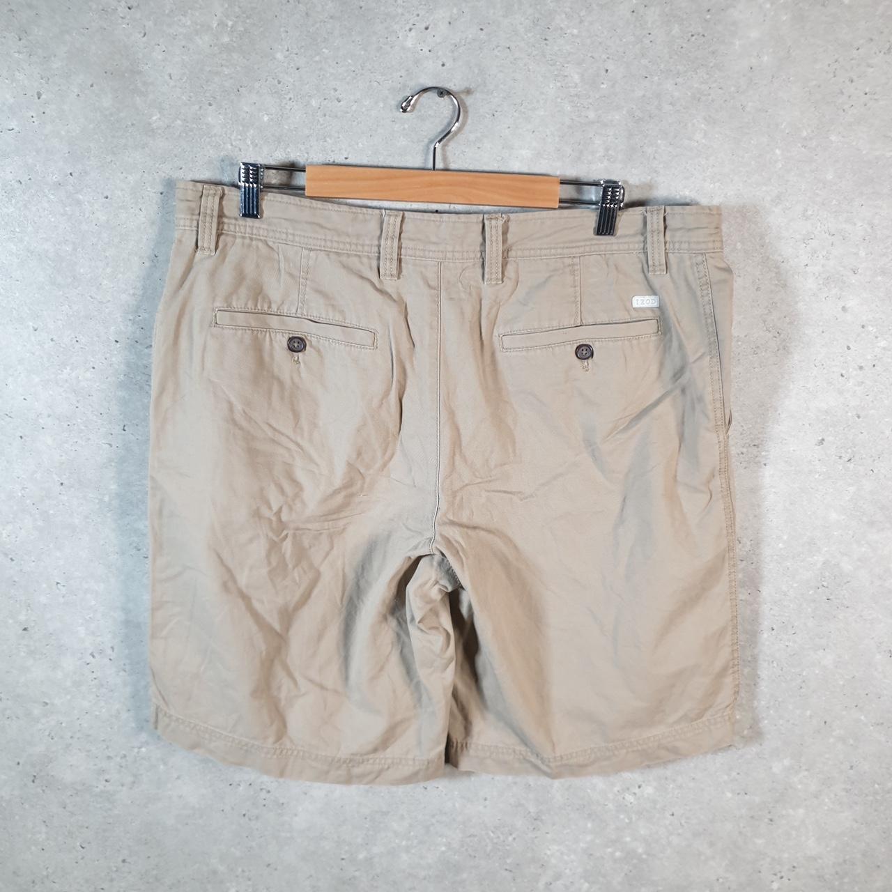 Vintage Izod Golf Chino Shorts Jorts Cargo Men’s W38 Brown Baggy Cotton