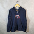 Vintage NFL New England Patriots Hoodie Womens XL Navy Blue Pullover USA Pro Sport