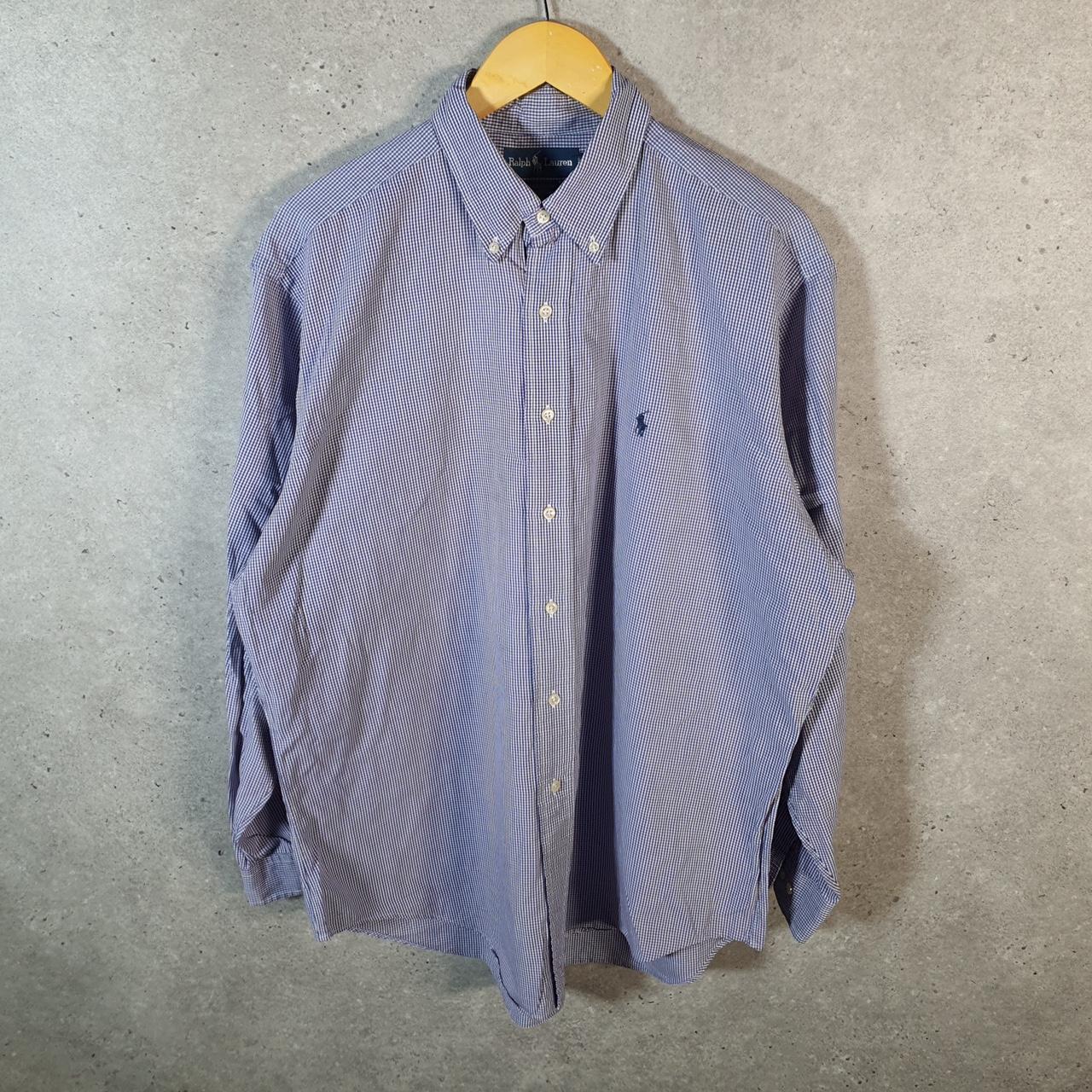 Vintage Ralph Lauren Button Down Shirt Men’s XL Checkered Yarmouth Fit Pony Cotton