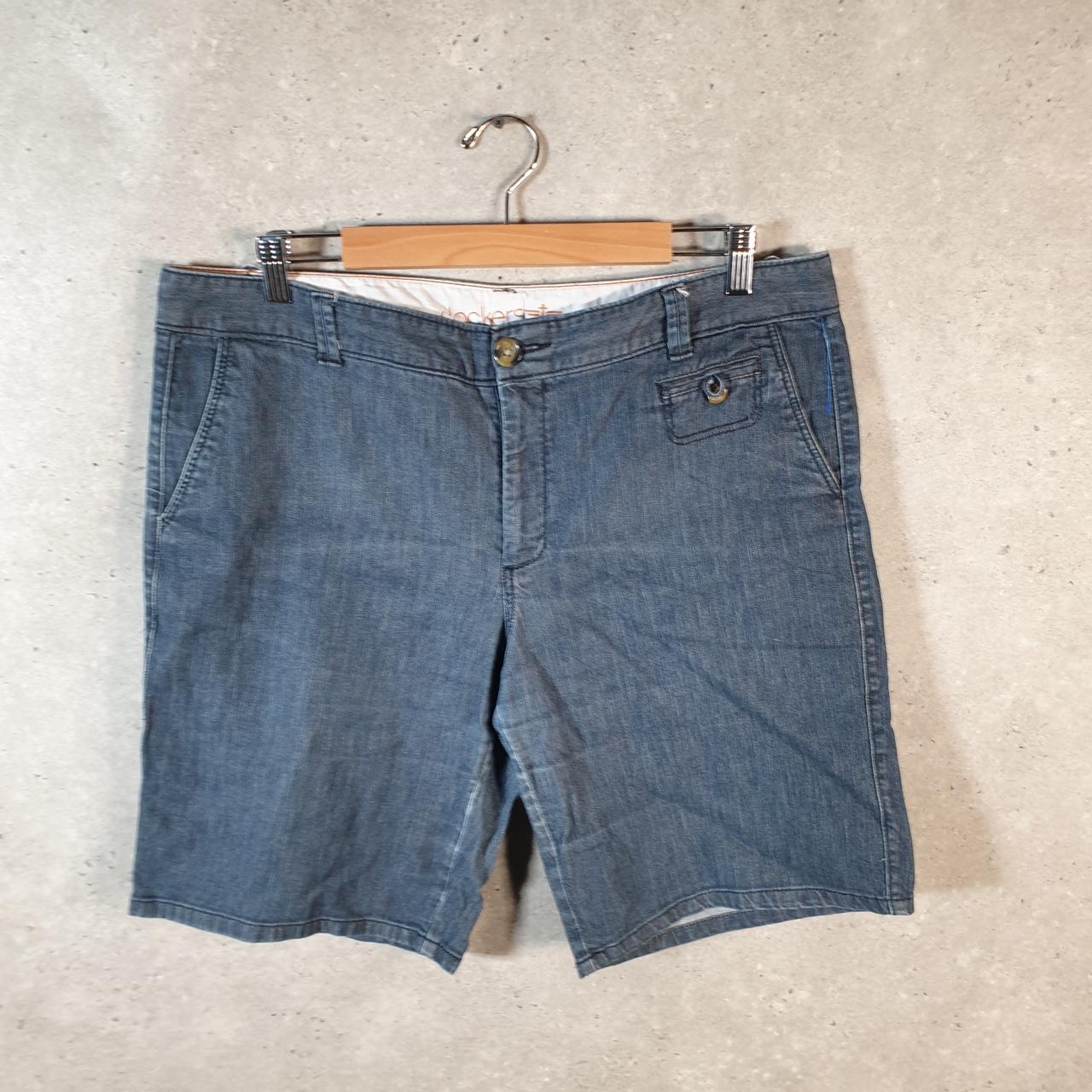 Vintage Dockers Chino Shorts Jorts Cargo Womens W36 Blue Baggy Cotton