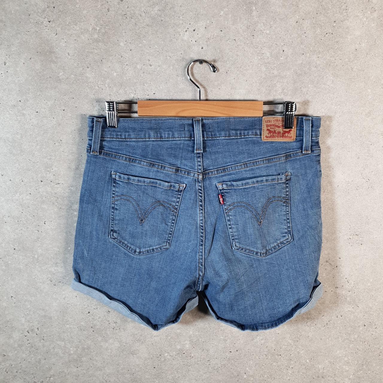 Vintage Levi’s Baggy Shorts Jorts Cargo Womens W32 Blue Relaxed Denim A4545