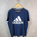 Vintage Adidas Go To Tee T Shirt Men’s XL Navy Blue Three Stripes Logo
