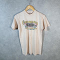 Vintage Collegiate Pacific Casablanca Ceiling Fans 90s Single Stitch T Shirt Men’s Medium Beige