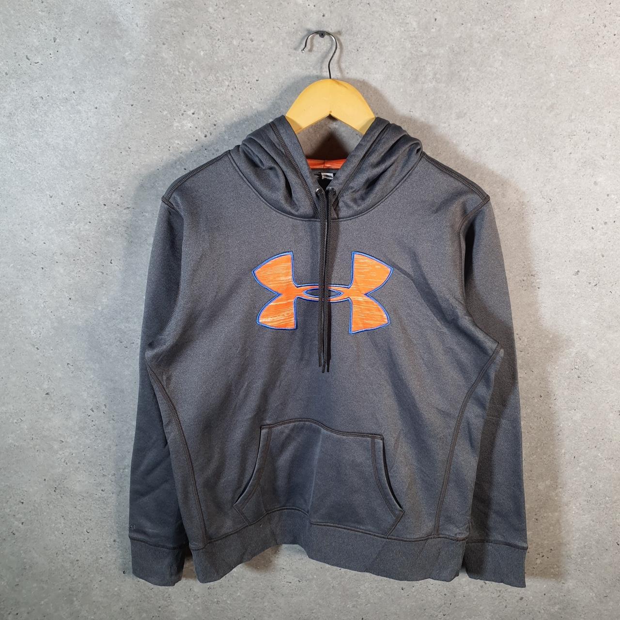 Vintage Under Armour Cold Gear Windbreaker Track Jacket Womens Large Grey USA Pullover