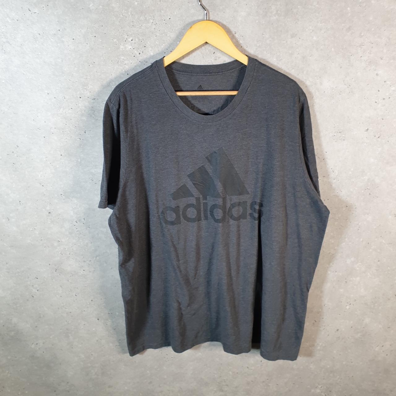 Vintage Adidas Amplifier T Shirt Men’s 2XL Grey Three Stripes Logo Athletic