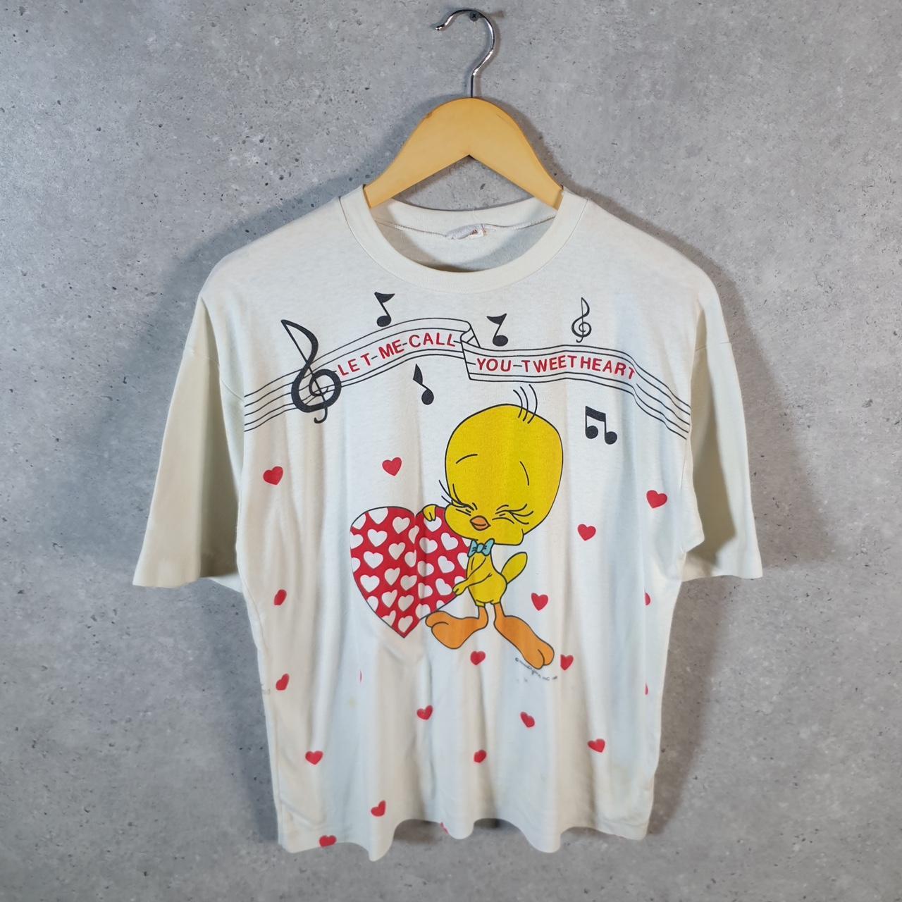Vintage 1996 Tweety Warners Bros USA Single Stitch T Shirt Men’s Small White