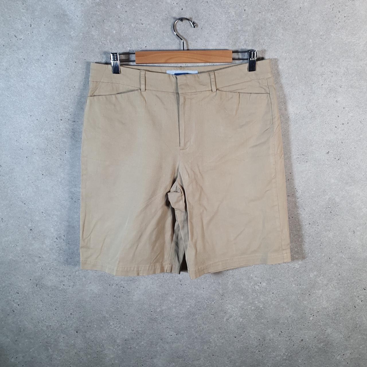 Vintage Dockers Chino Shorts Jorts Cargo Womens W34 Brown Baggy Cotton