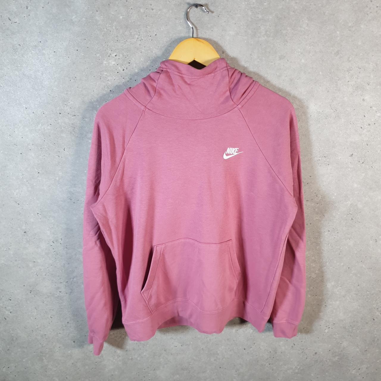 Vintage Nike Club Hoodie Womens Medium Pink Swoosh Y2K Pullover Logo