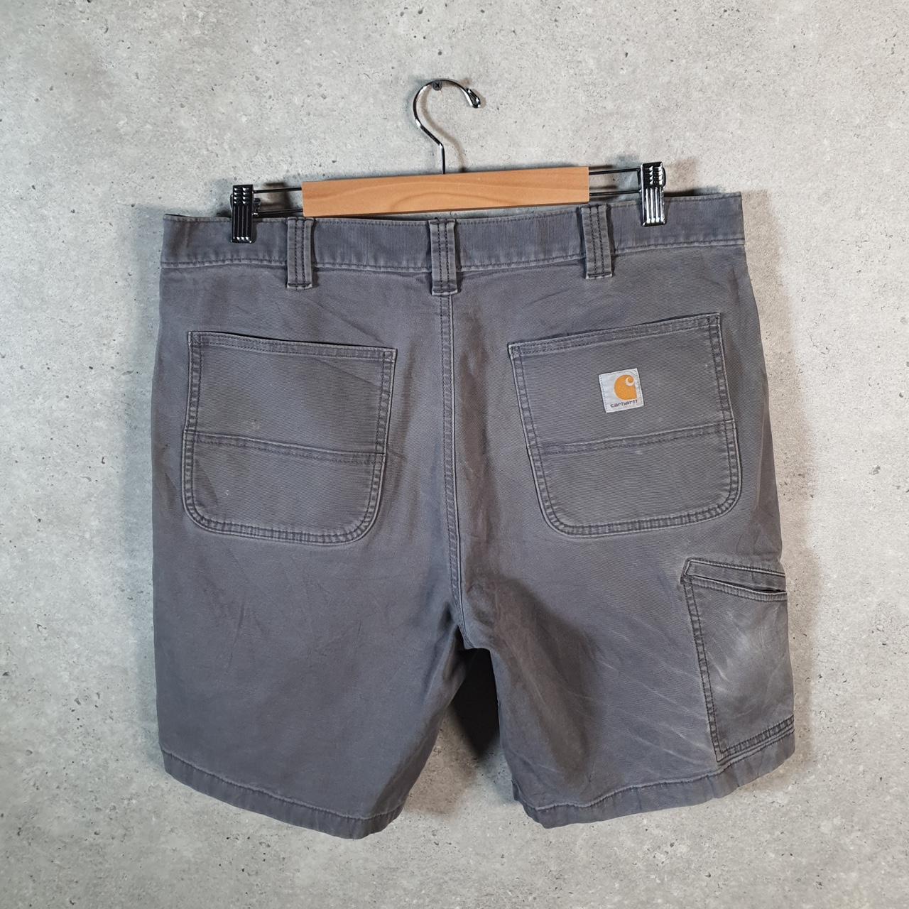 Vintage Carhartt Baggy Carpenter Shorts Jorts Cargo Men’s W36 Grey Relaxed Fit Workwear A4878