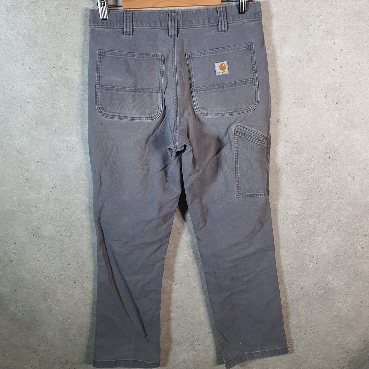 Vintage Carhartt Carpenter Trousers Mens W32 L32 Grey Relaxed Fit Workwear USA