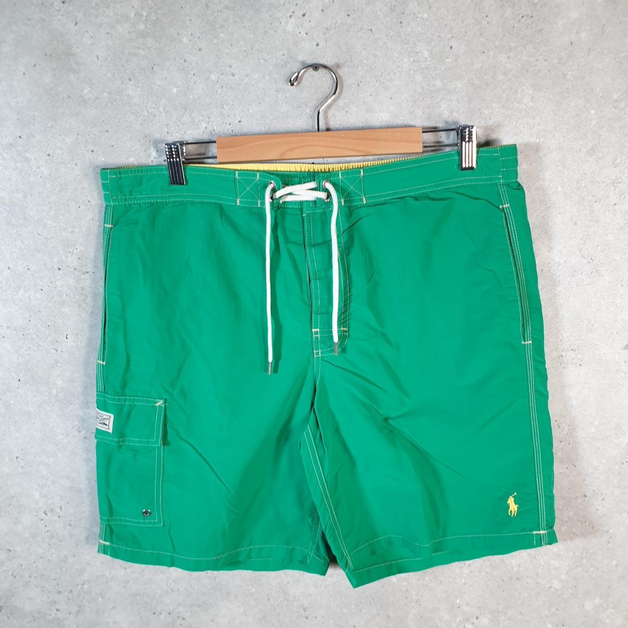 Vintage Ralph Lauren Polo Swim Shorts Swimming Cargo Men’s Medium Green Baggy