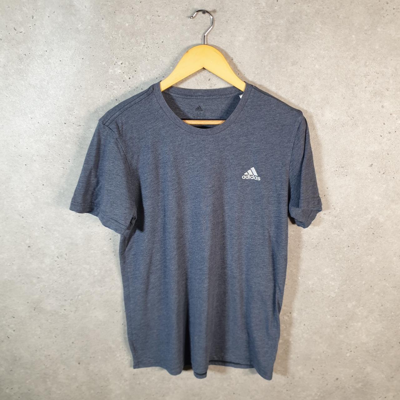 Vintage Adidas Spellout T Shirt Shirt Men’s Medium Grey Three Stripes Logo Athletic C9702