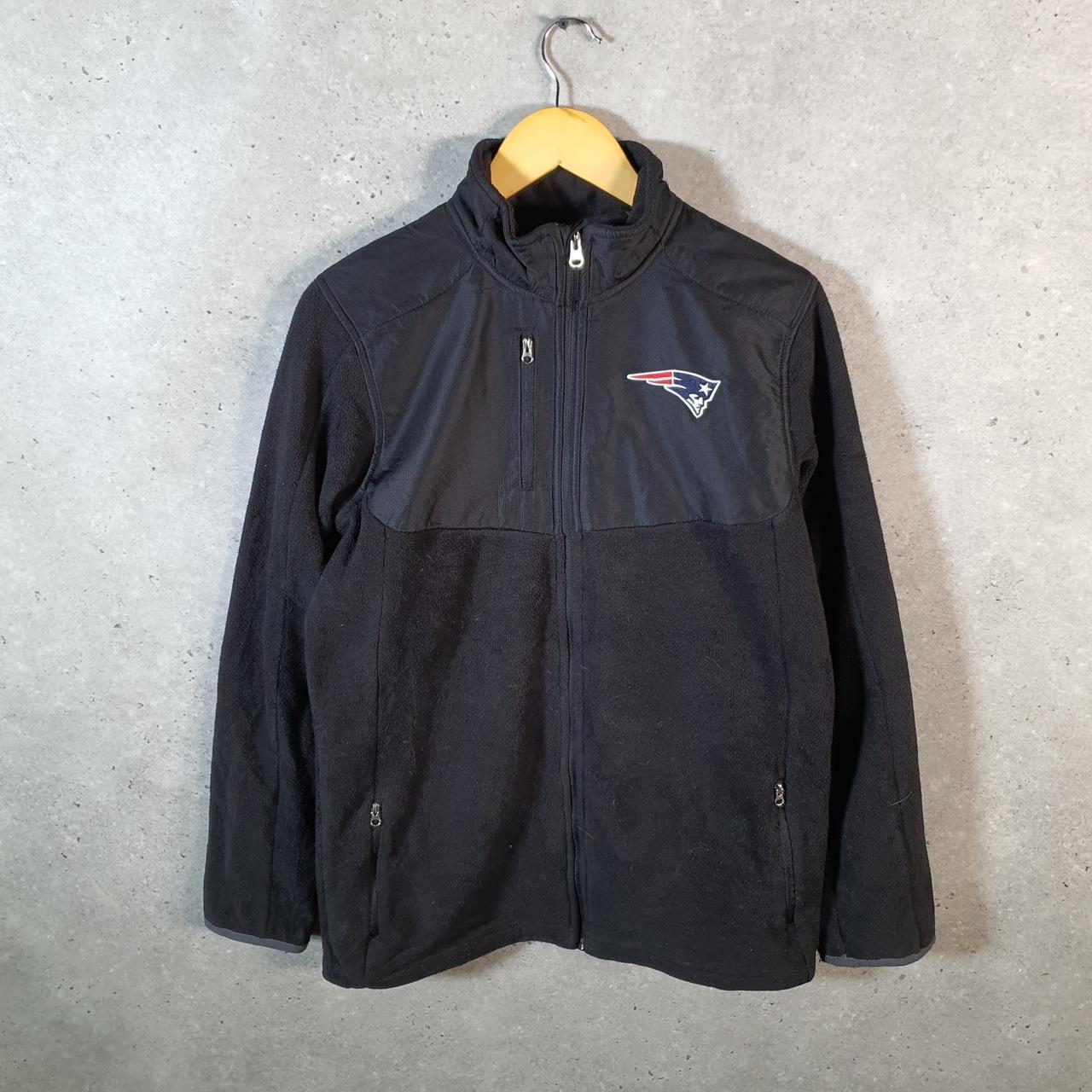 Vintage NFL New England Patriots Jacket Fleece Youth XL Black USA Pro Sport