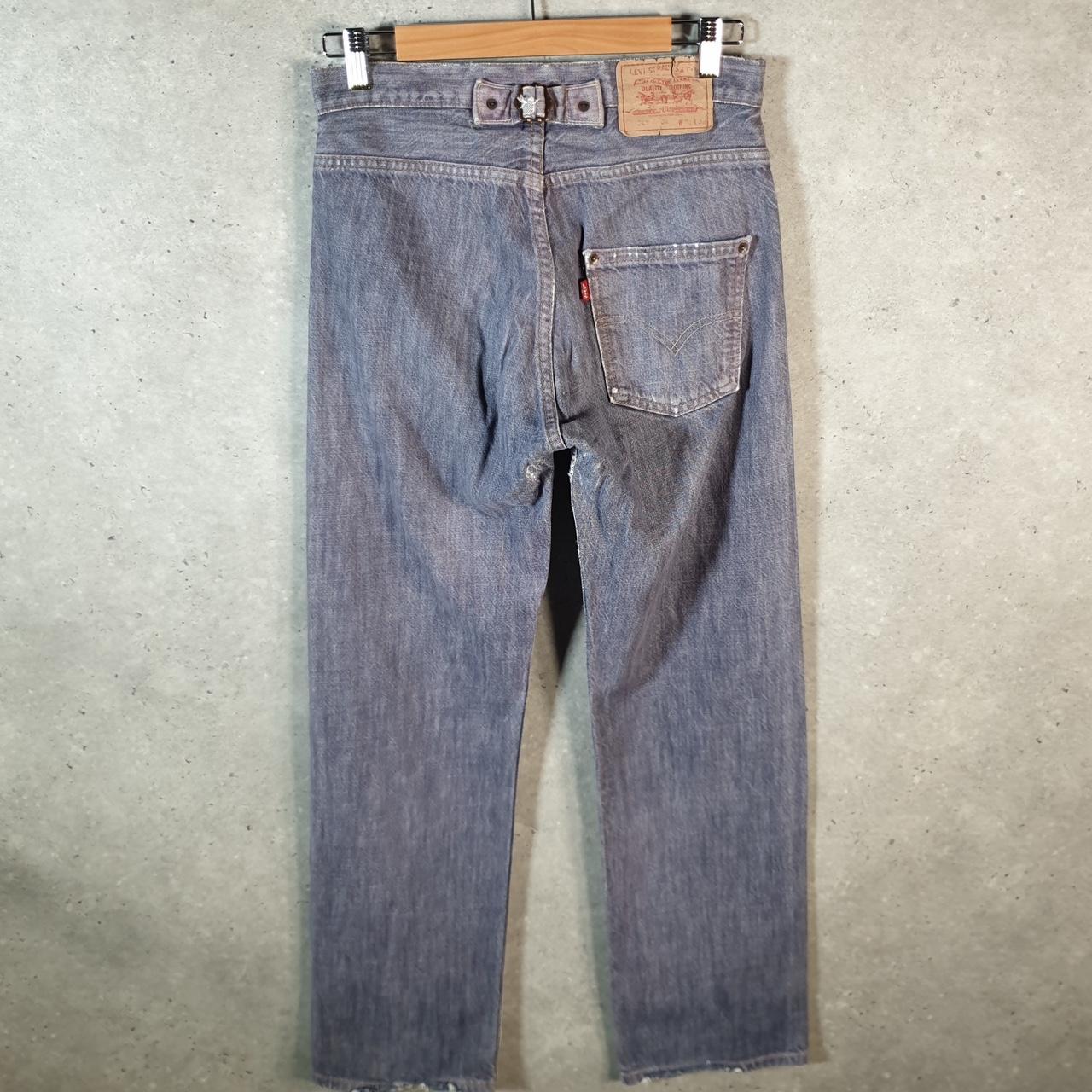 Vintage Levi’s 541 Y2K Embroidered Jeans Mens W28 L32 Grey Hip Hop Pattern Pocket Big Fish Vintage