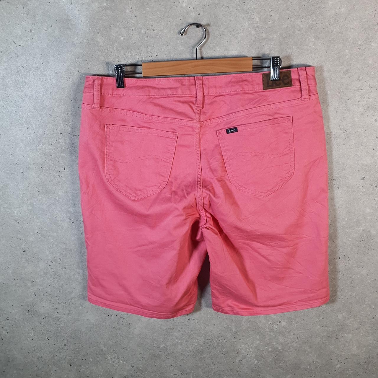 Vintage Lee Baggy Shorts Jorts Cargo Womens W38 Pink Relaxed Cargo
