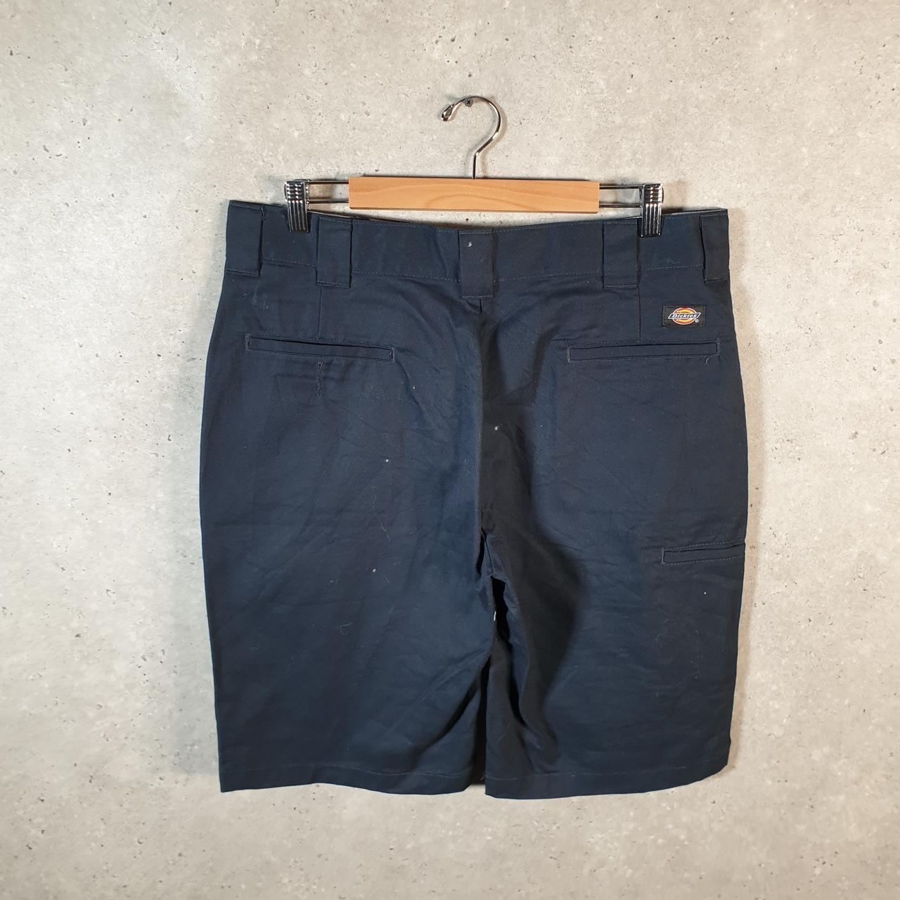 Vintage Dickies Baggy Chino Shorts Jorts Cargo Mens W36 Navy Blue Loose Fit