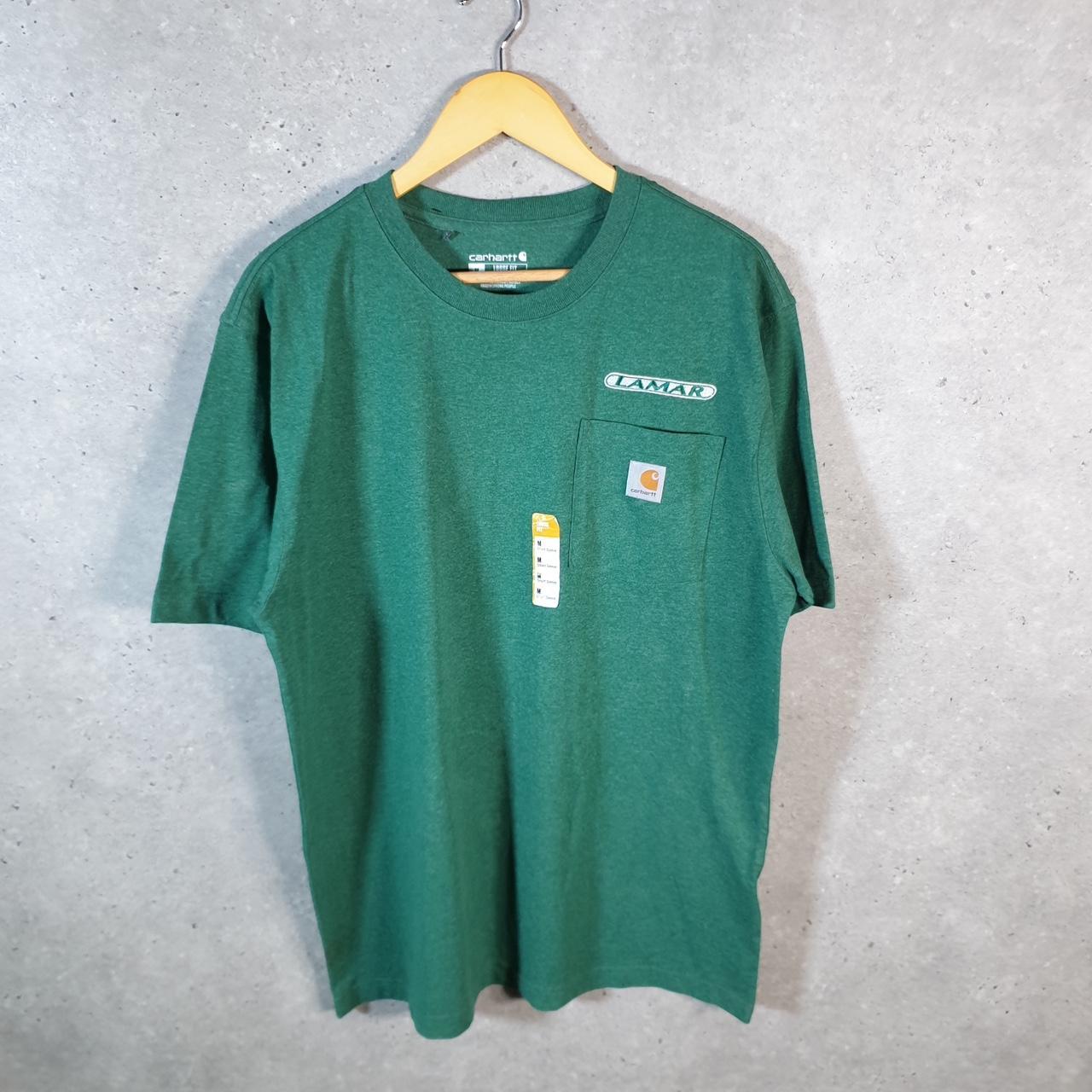 Vintage Carhartt Pocket T Shirt Men’s Medium Green Workwear Chore Utility Loose Fit C9362