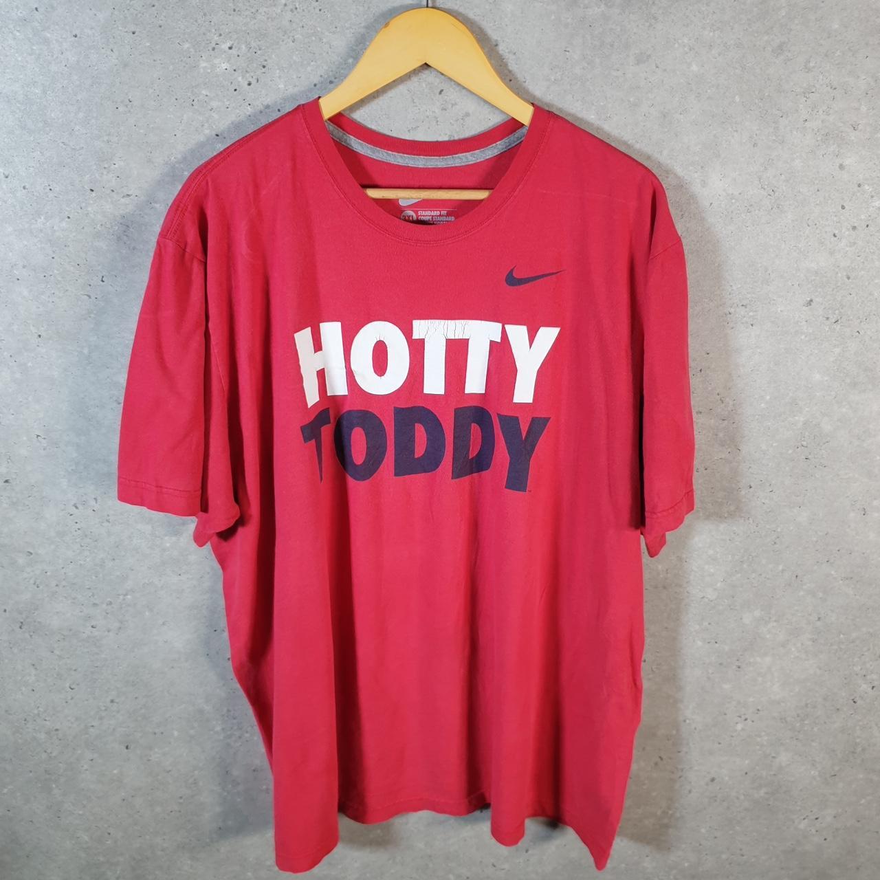 Vintage Nike Hotty Toddy Ole Miss T Shirt Men’s 3XL Red Swoosh Logo Athletic